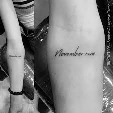 November Rain Tattoo Ideas, Gnr Tattoo Ideas, November Rain Tattoo, Rock Tattoo Music, Stone Roses Tattoo, Gnr Tattoo, Rock Band Tattoos, Body Distortion, Rock N Roll Tattoo