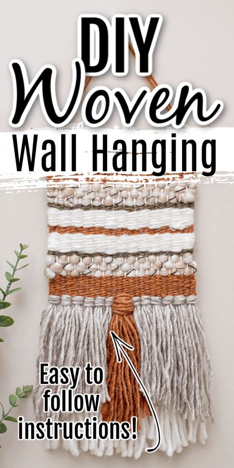 How To Make Tapestry Wall Hangings, Diy Wall Weaving, Macrame Woven Wall Hanging, Weaving Wall Hanging Tutorial, Loom Weaving Wall Art, How To Take Weaving Off Loom, How To Make Woven Wall Hangings, How To Weave Wall Hanging Diy, Boho Woven Wall Hanging