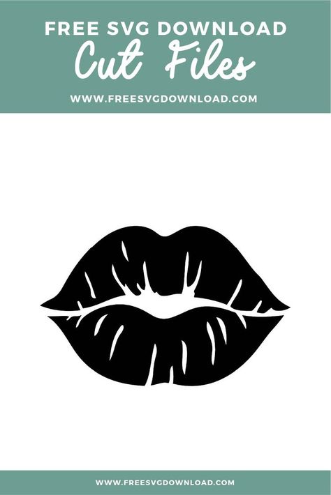 Svg Images Free, Free Valentine Svg Files, Free Kiss, Lips Clipart, Kiss Svg, Svg Images For Cricut, Free Svg Images, Images For Cricut, Lips Svg