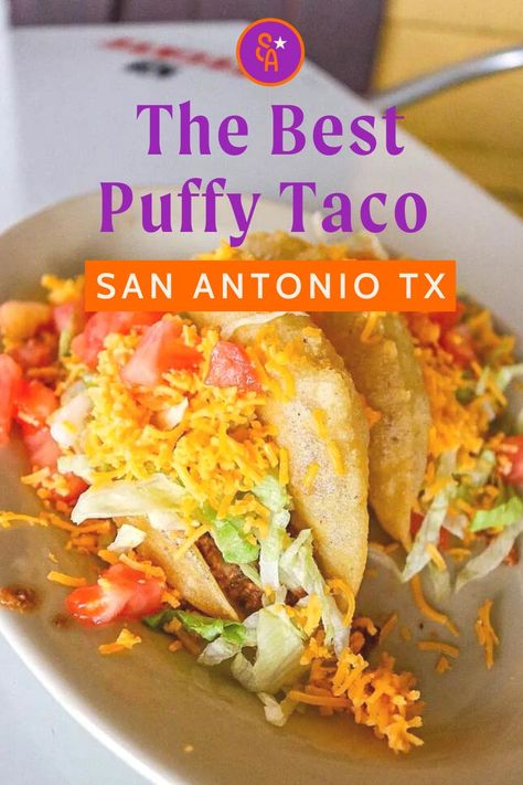 Unlock the secrets of San Antonio's beloved Puffy Taco with these 5 must-know facts! 🤯 Your taste buds will thank you! 😋 Fuel your taco obsession by reading more at TheSanAntonioThings.com Puffy Taco, Bean And Cheese Enchiladas, Puffy Tacos, Fried Tacos, Southwest Recipes, Reading More, Texas Food, Copykat Recipes, Spanish Dishes