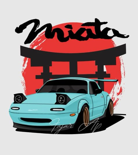 Miata Coloring Page, Miata Car Drawing, Miata Painting, Miata Car Aesthetic, Mazda Miata Drawing, Mazda Mx5 Miata Wallpaper, Cars Wallpapers Aesthetic, Miata Tattoo, Miata Mx5 Wallpaper