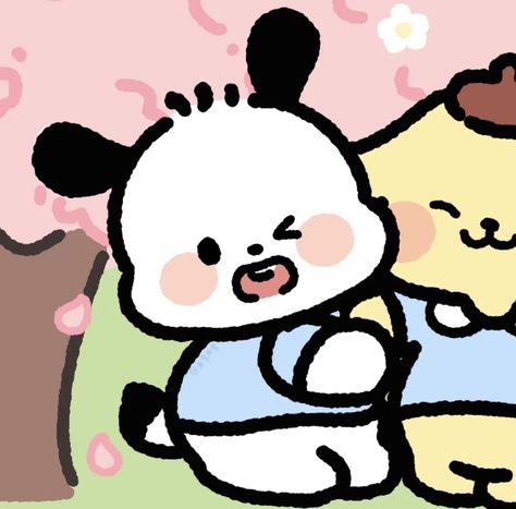 Matching pfp 2 🌻 Pochacco Pfp, Pompompurin Pochacco, Wish Me Mell, Wallpapers Posters, Sanrio Wallpaper, Me And Her, Couple Pfp, Anime Wall, A Ship