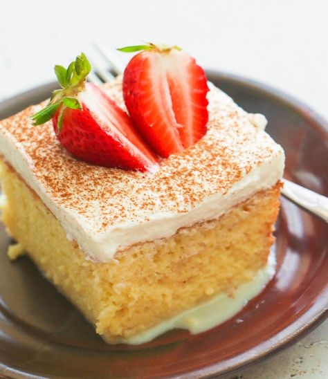 Tres Leches Cake - Immaculate Bites Tres Leches Cake Recipe Authentic, Mexican Cake, Tres Leches Cake Recipe, Inside Cake, Nothing Bundt Cakes, Tres Leches Cake, Mexican Dessert, Tres Leches, Milk Recipes