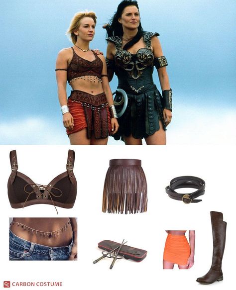 Diy Warrior Costume Woman, Zena Warrior Princess, Xena Warrior Princess Costume, Diy Princess Costume, Warrior Princess Costume, Costume Carnaval, Princess Halloween Costume, Warrior Costume, Xena Warrior Princess