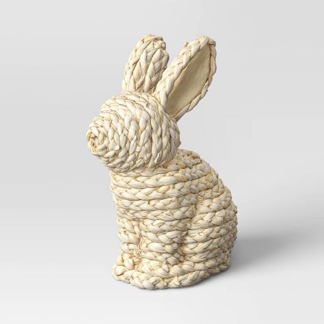 Woven Sitting Easter Bunny Figurine - Threshold™ | Target Target Rattan, Easter Bunny Figurines, Accent Ceiling, Artificial Plant Arrangements, Diy Accent Wall, Easter Fabric, Bunny Figurine, Easter Flowers, Paint Supplies