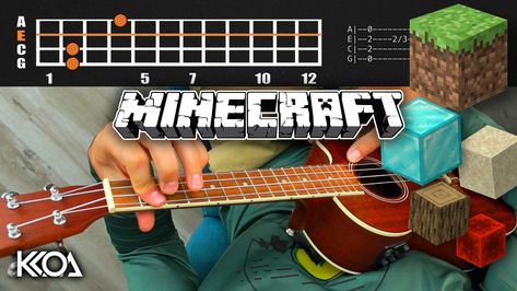 Minecraft C418 Sweden Ukulele Tutorial Thumbnail Songs Ukulele, Minecraft Songs, Ukulele Tutorial, Ukulele Songs, Animation Tutorial, Ukelele, Ukulele, Sweden, Minecraft