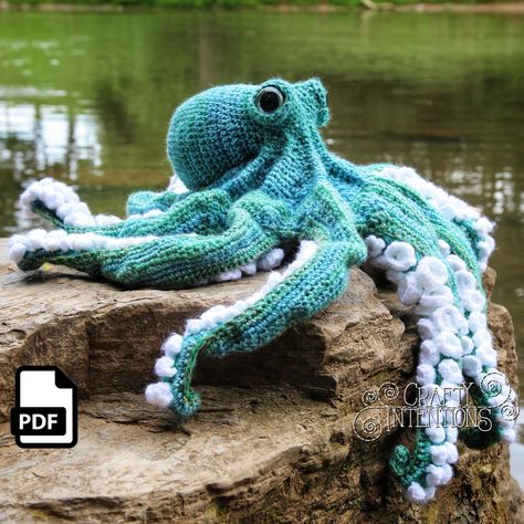 Giant Crochet Octopus Pattern - Etsy Affiliate Image Octopus Crochet Pattern Free, Octopus Hat, Octopus Pattern, Octopus Crochet Pattern, Crochet Octopus, Crochet Motifs, Diy Crochet Projects, Crochet Patterns Amigurumi, Crochet Animals