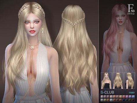 sims 4 cc // custom content hairstyle // #sims4cc #sims4customcontent #ts4cc // S-Club's sclub ts4 hair fairy n50 Sims 4 Cc Elven Hair, Sims 4 Cc Hair S Club, S Club Hair Sims 4, Sims4 Cc Wedding Hair, Sims 4 Cc Wedding Hairstyles, Ts4 Wedding Hair, Sims 4 Cc S Club Hair, Sclub Ts4 Hair, Fairy Hair Sims 4 Cc