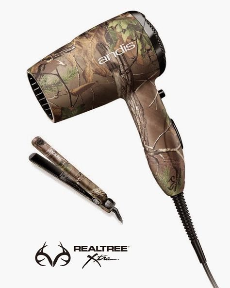 Realtree Camo Hair and Dryer set by Adis. Like it?  #Realtreegear #Realtreecamo Camo Life, Hunting Camo, Camo Outfits, Camo Girl, Camo Fashion, Cute N Country, Realtree Camo, Pink Camo, Country Outfits