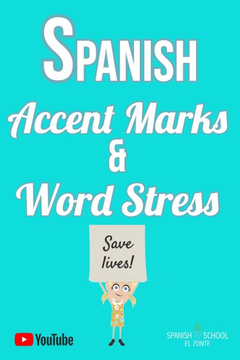 Spanish accent marks and word stress are not that easy to learn. But we think Mónica did a great job doing so. Learn more about how to use the Spanish accent marks correctly. You can also improve your Spanish pronunciation by realizing the three essential rules of Spanish accent marks and word stress. And yes: Spanish accent marks can save lives! ;-) - #learnspanish #spanishpronunciation #spanishlearning Mark Word, Spanish Accents, Spanish Pronunciation, Learn To Speak Spanish, Learn Spanish Online, Speak Spanish, Bilingual Classroom, Learning Tips, Spanish Language Learning