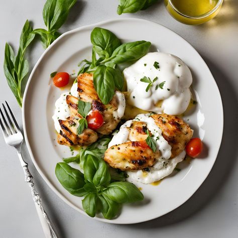 Chicken Burrata Recipe Chicken Burrata, Chicken Burrata Recipe, Burrata Chicken, Chicken And Burrata Recipes, Chicken Spaghetti With Burrata, Burrata And Chicken Recipe, Roasted Breakfast Potatoes, Burrata Recipe, Beef Wellington Recipe