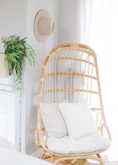 Rattan Chair, Reading Nook, Hanging Chair, Nook, New Room, Bedroom Makeover, Boho Decor, Living Room Furniture, Room Decor