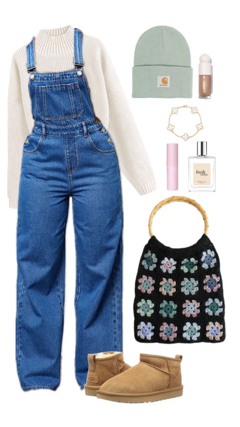 #Fallfashion#modestfashion#beigeaesthetic#denimmidiskirt#longjeanskirt #modestoutfit #neutralsaesthetic #fallfit #jeanskirt #midijeanskirt #midiskirt #overallsoutfit #overalls Overall Outfit, Overalls Outfit, Casual Outfit Inspiration, Everyday Fashion Outfits, Stylish Work Outfits, Easy Trendy Outfits, Modest Fashion Outfits, Hippie Outfits, Look Vintage