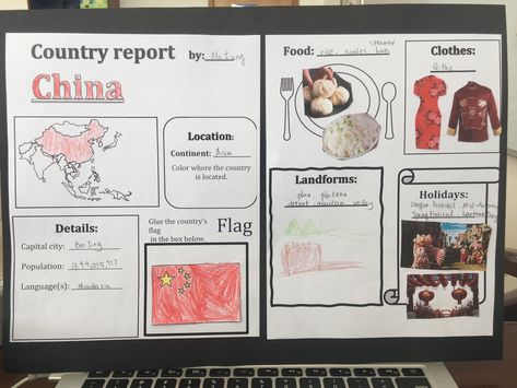 social study /country report Landform Projects, Travel Booklet, Country Information, Country Report, Earth Drawings, Japan Country, Life Skills Activities, Year 6, National Symbols