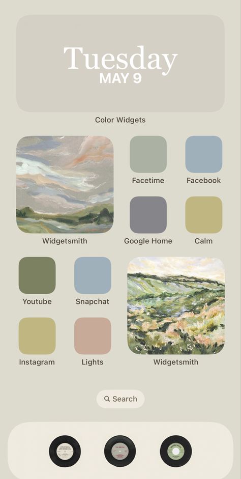 Customized Iphone Homescreen Aesthetic, Simple Themes For Phone, Home Screen Themes Iphone, Aesthetic Phone Ideas Home Screen, Iphone Background Inspo Widgets, Phonescreen Themes, Home Screen Inspo Widgets, Pretty Iphone Layout, Layout Inspo Iphone
