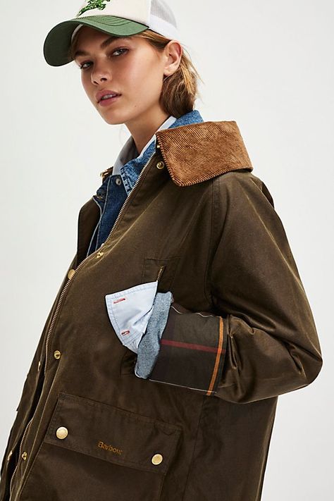 Barbour Ebberston Waxed Jacket Barbour Jacket Women Outfit, Barbour Jacket Women, Yacht Style, Nancy Myers, Barbour Wax Jacket, Fisherman Aesthetic, Barbour Style, Barbour Wax, Waxed Jacket