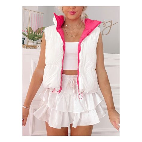 best of both worlds🤍 Cute High School Outfits, Unique Rave Outfits, Sassy Shortcake, Preppy Ideas, Pink Windbreaker, Clothes For School, Hannah Grace, Preppy Clothing, School Dance Dresses