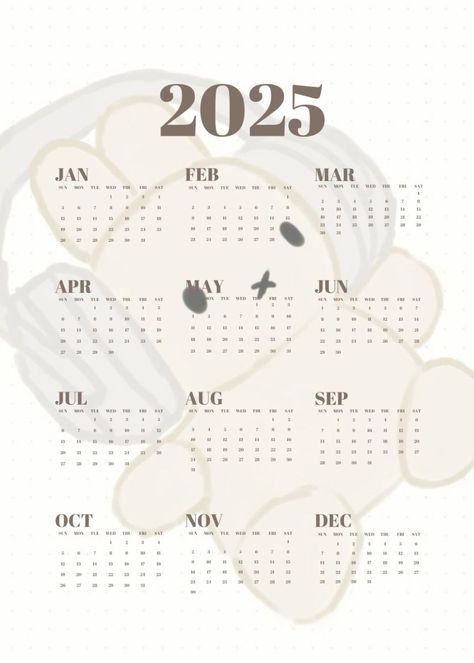 2025 Miffy Calendar, Calendar Inspo Aesthetic, 2025 Calender Aesthetic, 2025 Aesthetic Calendar, 2025 Calendar Cute, Cute 2025 Calendar, Miffy Calendar, Calendar 2025 Aesthetic Cute, 2025 Calendar Aesthetic