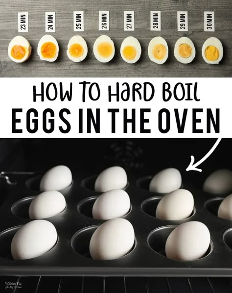 Oven Boiled Eggs, Boiled Eggs In The Oven, Baked Hard Boiled Eggs, Eggs In The Oven, Hard Boiled Eggs Easy Peel, Hard Boil Eggs, Eggs In Oven, Easy Hard Boiled Eggs, Boiled Egg Recipes