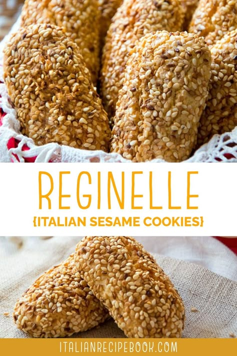 Italian Sesame Seed Cookies, Sesame Seed Cookies, Italian Butter Cookies, Seed Cookies, Sesame Cookies, Italian Cookie, Italian Christmas Cookies, Italian Cookie Recipes, Italian Pastries