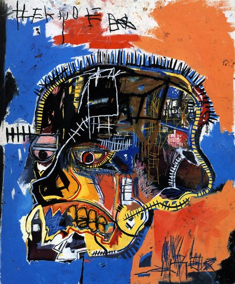 Basquiat Skull, Jm Basquiat, Jean Michel Basquiat Art, Basquiat Paintings, Basquiat Art, Helen Frankenthaler, Joan Mitchell, Georges Seurat, Amedeo Modigliani