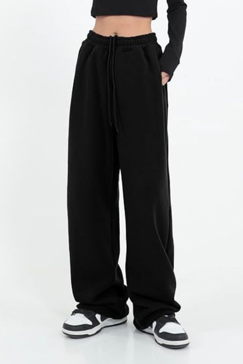 Experience the perfect blend of style and comfort with Women's Wide Leg Sweatpants. These casual, loose-fitting yoga pants are the epitome of cozy chic. Embrace the laid-back vibes with the comfy lounge joggers, featuring a trendy wide leg design for a touch of flair. Complete with convenient pockets, these baggy sweatpants redefine casual elegance. Elevate your relaxation game and stay on-trend effortlessly! 💖👖 #SweatPantsForWomen #WideLegSweatpants #CasualChic #ComfyLounge #JoggersFashion Wide Joggers, Wide Leg Sweats, Baggy Joggers, Wide Leg Joggers, Wide Leg Pants Outfit, Pants Comfy, Baggy Sweatpants, Comfy Lounge, Comfy Sweatpants