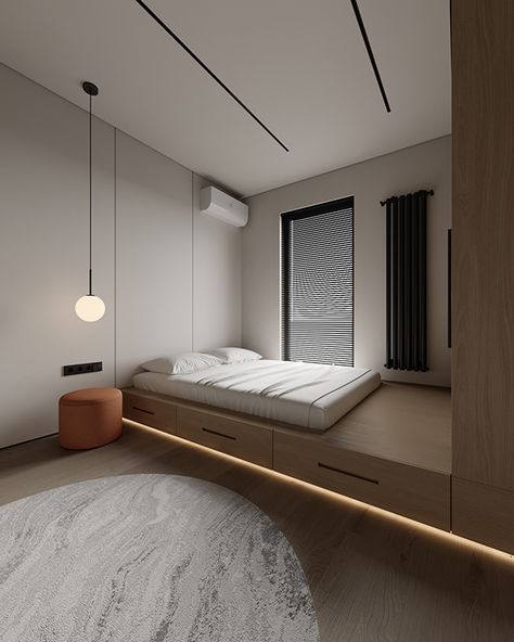 Sun Valley 135 :: Behance Tatami Bedroom Design, Muji Room, Black Mode, Tatami Bed, Japandi Bedroom, Platform Bedroom, Beautiful Bedroom Designs, Condo Design, Small Room Design