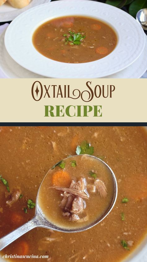 Ox Tail Recipe Soup, Oxtail Soup Recipe, Ox Tail, Souper Bowl, Oxtail Soup, Delicious Soups, Small Food Processor, Air Fryer Dinner Recipes, Cookery Books