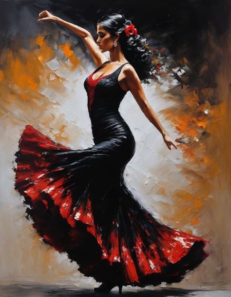 Paintings Modern Art, Painting Board, Dancer Painting, Spanish Dancer, Flamenco Dancer, Dancers Art, Paintings Modern, Dance Paintings, Marilyn Monroe Art