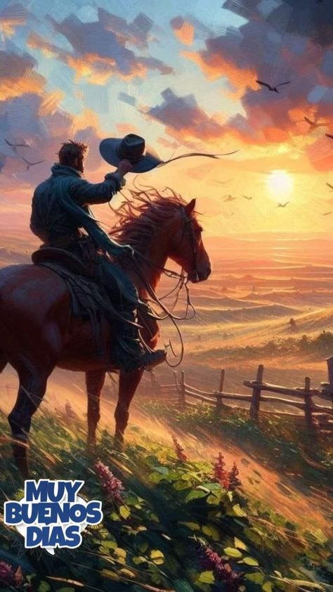 Cowboy Artwork, Latina Art, Cowboy Artists, Movie Maker, Cowboy Aesthetic, Vertical Landscape, Decor Western, West Art, Adventure Aesthetic