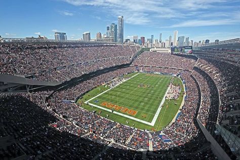 Chicago Bears Stadium, Chicago Athletic Association Hotel, Football Roster, Chicago Athletic Association, Best Fried Chicken, A Lot Of Food, Nfl Stadiums, Baseball Park, Soldier Field