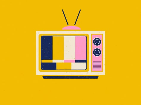 Retro Tv Poster, Vintage Tv Illustration, Cute Tv Drawing, Vintage Television Aesthetic, Retro Computer Illustration, Old Tv Illustration, Vintage Tv Drawing, Tv Icon Logo, Retro Tv Drawing