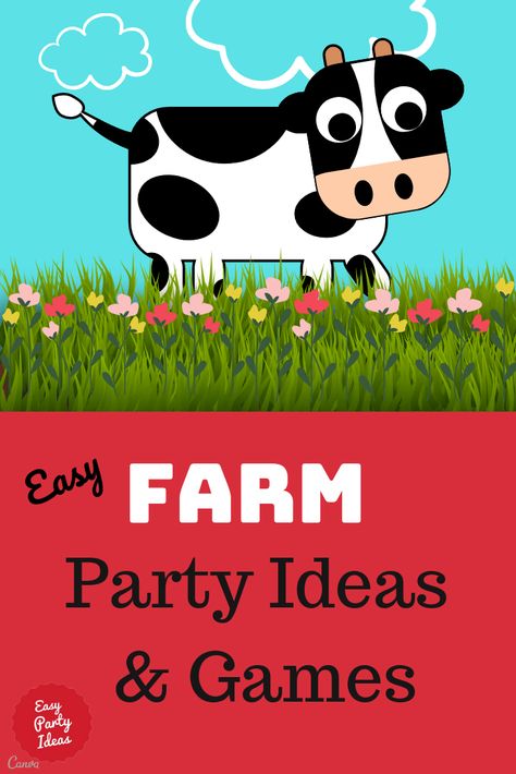 Easy and Fun Farm Party Games Farm Theme Party Games, Farm Animal Party Games, Barnyard Party Games, Farm Birthday Party Games, Barnyard Games, Animal Birthday Party Games, Farm Games For Kids, Farm Animal Games, Barnyard Theme Party