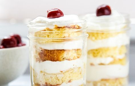 Shortcut Tres Leches Cakes Cake For Two Recipe, Leche Cake, Tres Leches Cake Recipe, Dessert In A Jar, Dessert For Two, Tres Leches Cake, Tres Leches, Small Cake, Best Dessert Recipes