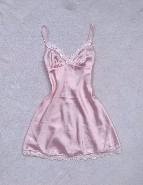 vintage coquette dress y2k slip slip dress vintage dress ballet princesscore Sleep Slip Dress, Coquette Slip Dress For Night, Coquette V-neck Sleep Dress, Summer Satin Coquette Slip Dress, Vintage Slip Dress Pink, Vintage Pink Slip Dress With Lace Trim, Vintage Slip Dress, Vintage Slips, Ballet Dress