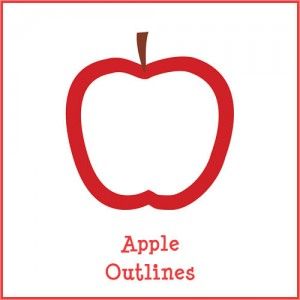 Apple Outlines store product image Apple Outline, Apple Unit Study, Fall Crafts For Toddlers, Tissue Paper Craft, Lacing Cards, Coffee Filter Crafts, Apple Unit, Apple Craft, Apple Art