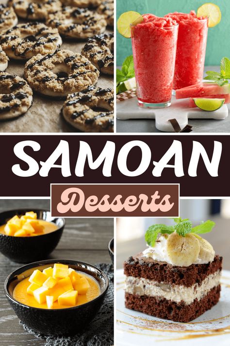 Samoan desserts are light, refreshing, and delicious! With flavors like coconut and tropical fruit, you'll want to make these recipes over and over again. Samoan Breakfast, South Pacific Island Recipes, Samoan Desserts Recipes, Pacific Islander Food Recipes, Samoan Desserts, American Dessert Recipes, Polynesian Desserts, Samoan Recipes, Island Desserts