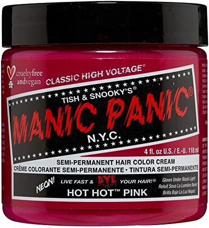 Manic Panic High Voltage classic cream Formula Hot Pink, 118 Milliliters, Hot Hot Pink (612600110159): Amazon.ca: Beauty Ariana Grande Parfum, Bleach Hair Dye, Manic Panic Hair Dye, Manic Panic Hair Color, Manic Panic Hair, Punky Color, Pink Hair Dye, Hot Pink Hair, Semi Permanent Hair Dye