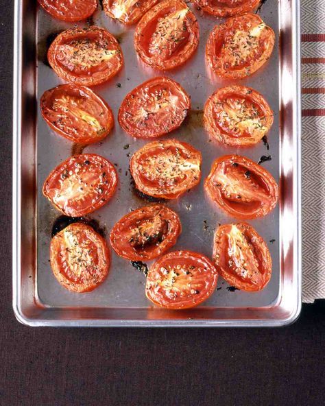 Roasted Plum Tomatoes Plum Tomato Recipes, Cooking School Kitchen, Roasted Cabbage Wedges, School Kitchen, Martha Stewart Recipes, Roasted Cabbage, Kitchen Skills, Power Foods, Plum Tomatoes