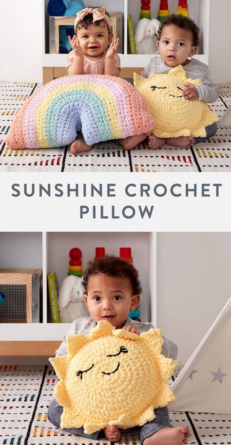 Bernat Blanket Crochet, Blanket Carrier, Sunshine Crochet, Photoshoot Pictures, Bernat Baby Blanket, Pattern Photography, Bernat Blanket, Confection Au Crochet, Crochet Pillow Pattern