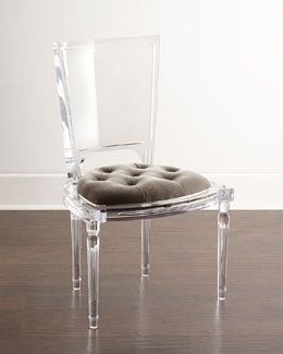 Acrylic Dining Chairs, Transparent Chair, Furniture Acrylic, Modern Home Office Desk, Acrylic Chair, Tufted Seat Cushion, Soft Chair, Hotel Chair, Acrylic Cabinets