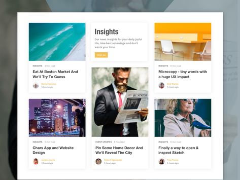 Insights Section on News Website by Afif Bimantara for uxmarker on Dribbble News Section Website Design, Photo Gallery Website, Ui Ux Website, News Website Design, Website Design Inspiration, News Website, Ux Design, News Design, Ui Design