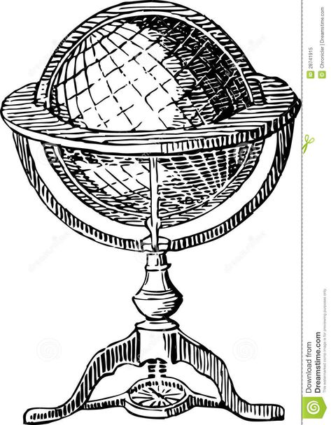 Globe Drawing, Globe Illustration, Globe Image, Antique Globe, Old Globe, Globe Vector, Old Vintage, Royalty Free Photos, Vector Design