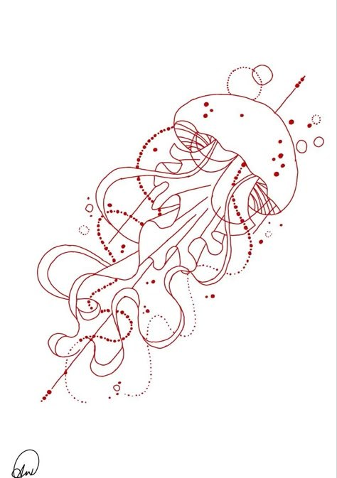 Jellyfish #tattoo #art #jellyfish #tattooed Jellyfish Drawing Tattoo, Jellyfish Wrap Around Tattoo, Jellyfish Geometric Tattoo, Red Ink Jellyfish Tattoo, Jellyfish Stomach Tattoo, Single Line Jellyfish Tattoo, Jellyfish Wrapped Around Arm Tattoo, Cartoon Jellyfish Tattoo, Space Jellyfish Tattoo