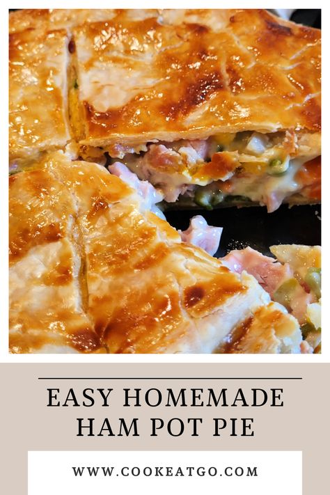 Ham Pot Pie Recipe, Ham Pot Pie, Homemade Ham, Vegetable Mixes, Store Bought Pie Crust, Dinner Homemade, Holiday Leftovers, Pies Recipes, Easy Ham