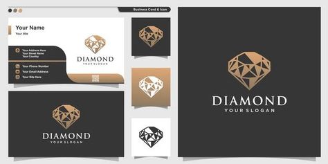 Mlangsen | Freepik Business Card Icons, Card Design Template, Diamond Vector, Visiting Card Design, Diamond Logo, Business Card Template Design, Street Names, Visiting Cards, Abstract Styles