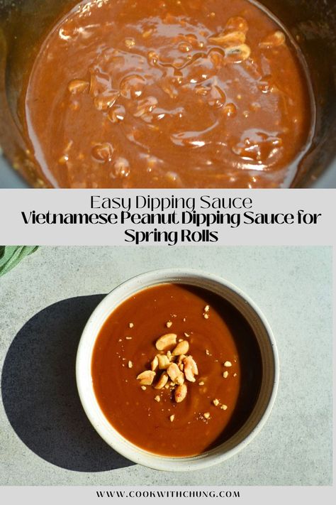 Wow! This Vietnamese Peanut Dipping Sauce Recipe is really tasty, and I don’t regret trying it! If you’re looking for a EASY recipe for dipping spring rolls, then read on. I know you’re going to end up loving this because it taste so flavorful and garlicky it can be enjoyed with the whole family. Don’t miss out this awesome post on how to make this recipe! Vietnamese Peanut Dipping Sauce, Vietnamese Rolls Sauce, Peanut Sauce For Spring Rolls, Hoisin Peanut Sauce, Vietnamese Peanut Sauce, Vietnamese Salad Rolls, Sauce For Spring Rolls, Peanut Butter Dipping Sauce, Vietnamese Rolls