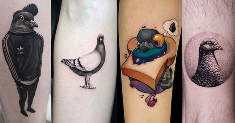 75 Perfect Pigeon Tattoos. Sky rats, unite! Pigeon Tattoo Design, Pigeon Tattoo, Sailor Jerry Tattoo Flash, Jerry Tattoo, Yankee Hat, Sailor Jerry Tattoos, Sailor Jerry, Friend Tattoos, Tattoo Flash