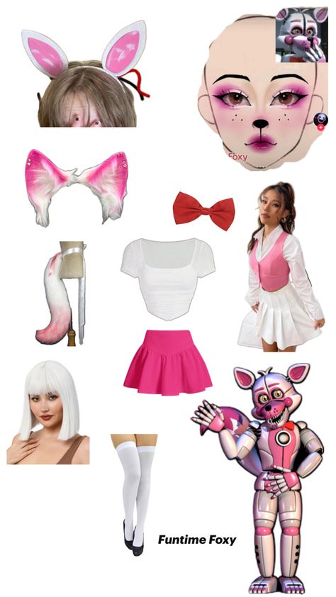 Halloween fnaf costume Funtime Foxy Cosplay, Freddy Costume, Baby Pizza, Fnaf Costume, Fnaf Foxy, Fnaf Cosplay, Fnaf Baby, Pretty Halloween Costumes, Funtime Foxy