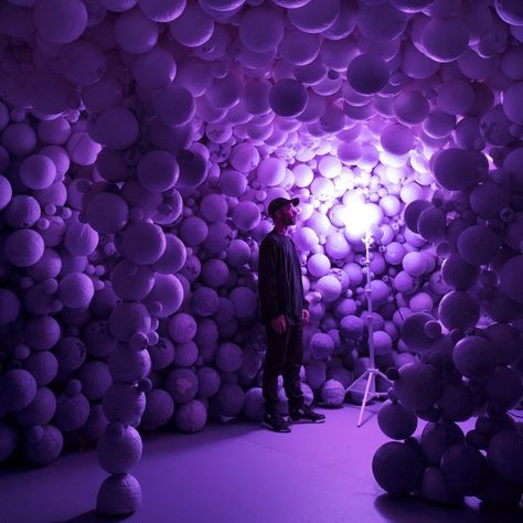 Daniel Arsham, Purple Art, Purple Love, Solo Exhibition, All Things Purple, Sports Balls, Wow Art, Sculpture Installation, Light Installation